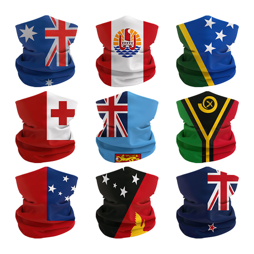 Cycling Gear Australia - Flagi narodowe z oceanią Bandana bezszwowa